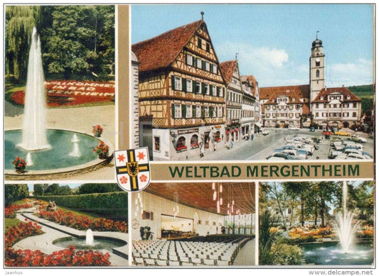 Weltbad Bad Mergentheim - fountain - Germany - nicht gelaufen - JH Postcards