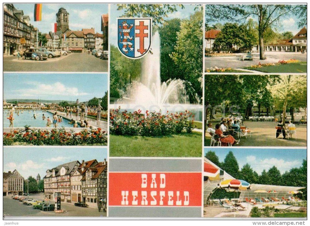 Bad Hersfeld - fountain - Germany - ungelaufen - JH Postcards