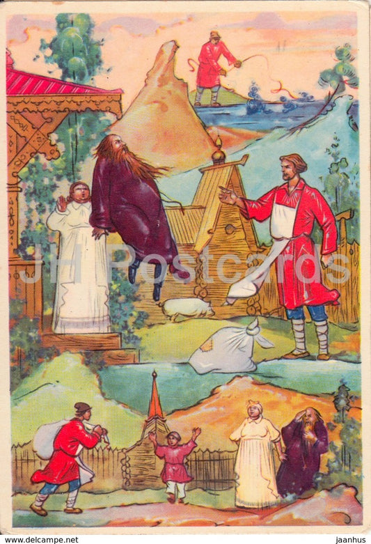 The Tale of the Priest and of His Workman Balda - Pushkin Fairy Tales - 1961 - Russia USSR - unused - JH Postcards
