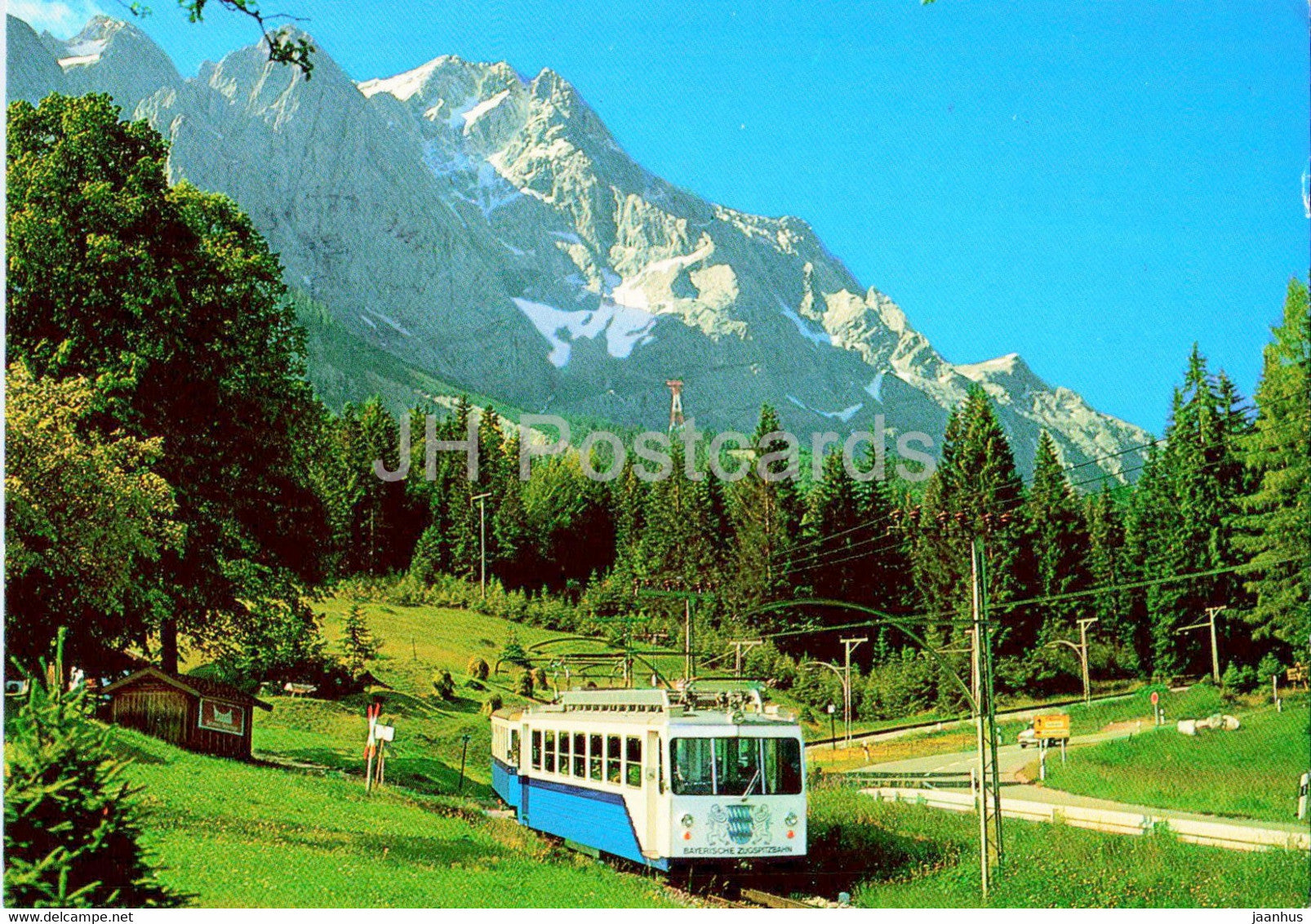 Zugspitze 2964 m - Zahnradbahn - train - railway - locomotive - 1990 - Germany - used - JH Postcards