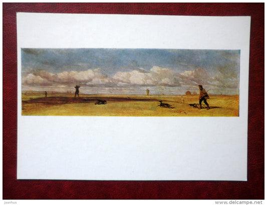 painting by Alexandre-Gabriel Decamps - Duck hunting , 1843 - dog - french art - unused - JH Postcards