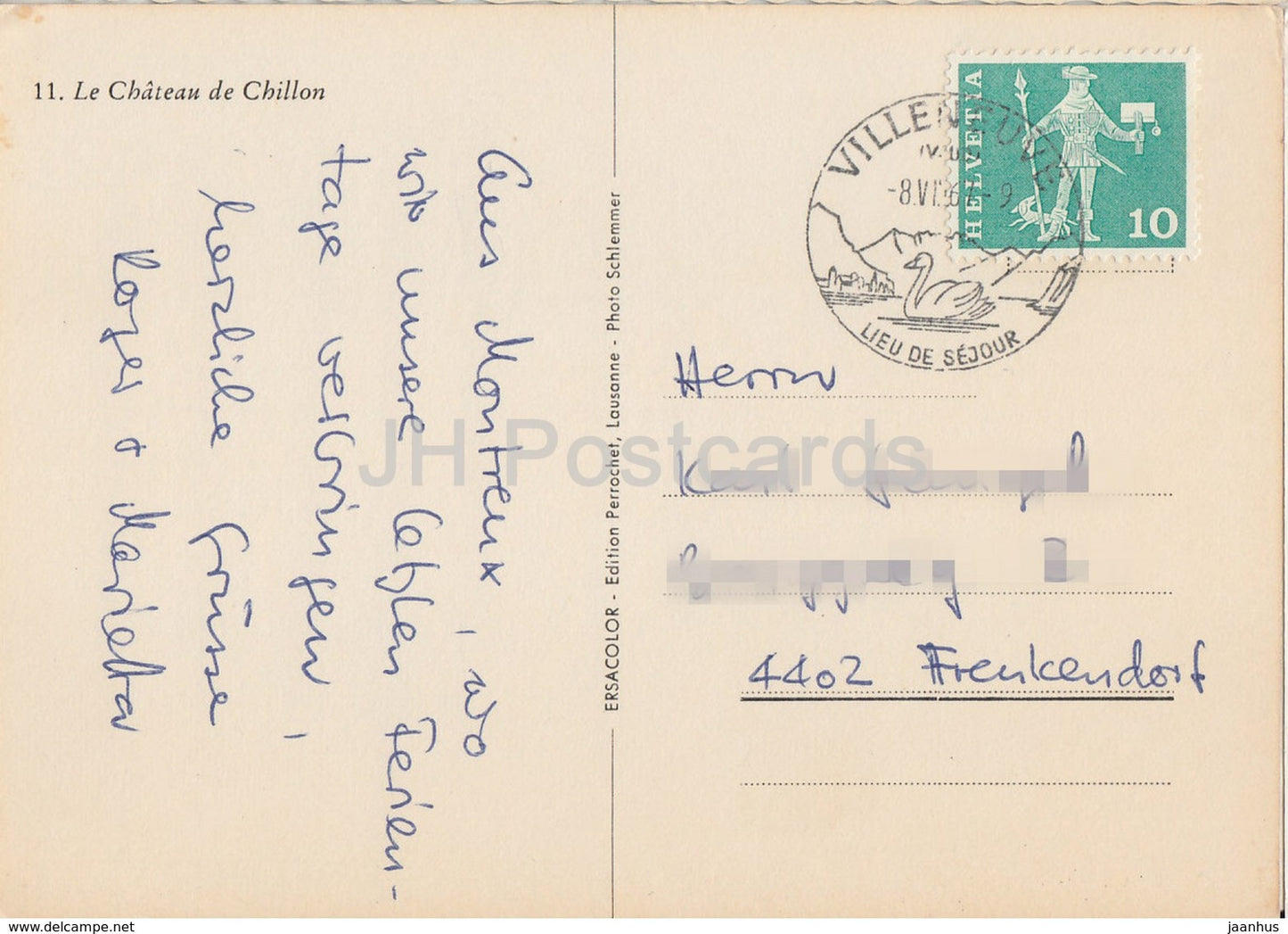 Le Chateau de Chillon - castle - 11 - 1967 - Switzerland - used