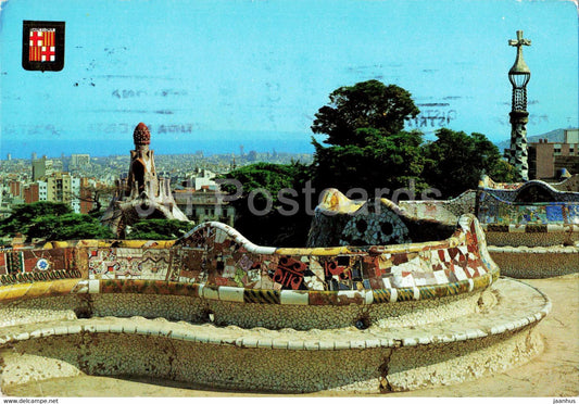 Barcelona - Parque Guell - park - 238 - Spain - used - JH Postcards