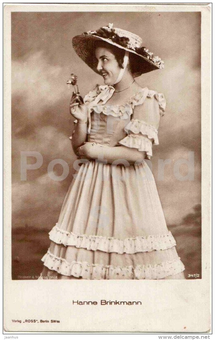 Hanne Brinkmann - movie actress - Verlag Ross - 347/2 - old postcard - unused - JH Postcards