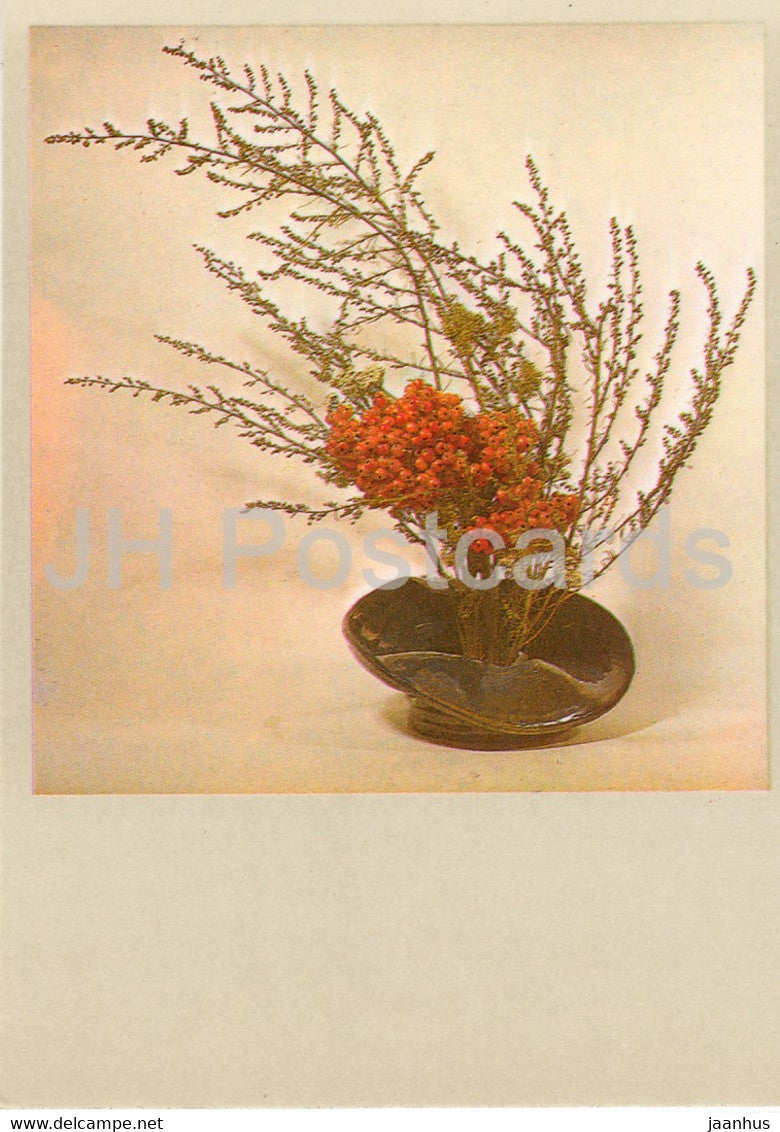 Hope - composition - Flower Art - ikebana - 1981 - Estonia USSR - unused - JH Postcards