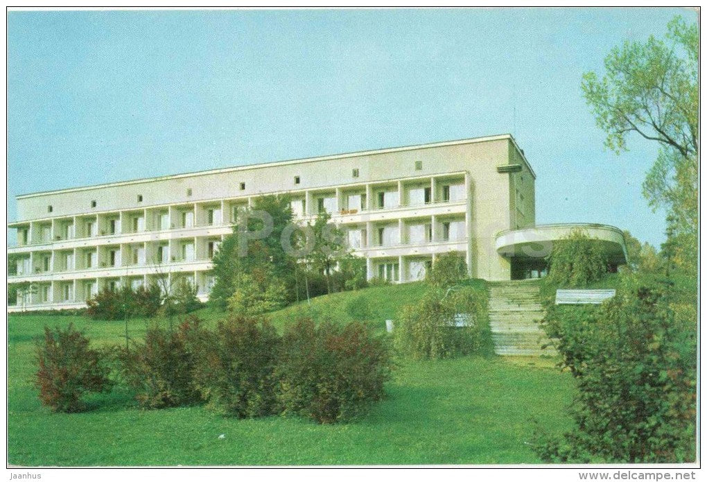 Crystal Palace sanatorium - Truskavets - 1971 - Ukraine USSR - unused - JH Postcards