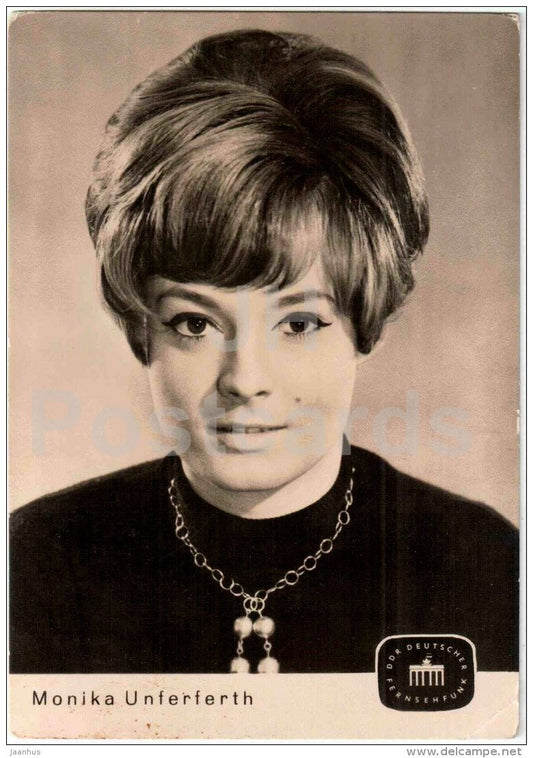 Monika Unferferth - movie actress - Deutscher Fernsehfunk - DDR Germany - unused - JH Postcards