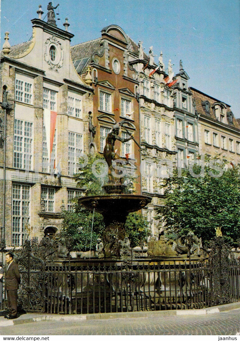 Gdansk - Danzig - Artushof - Neptuns Brunnen - Corn Exchange - Neptun's Fountain - Poland - unused - JH Postcards