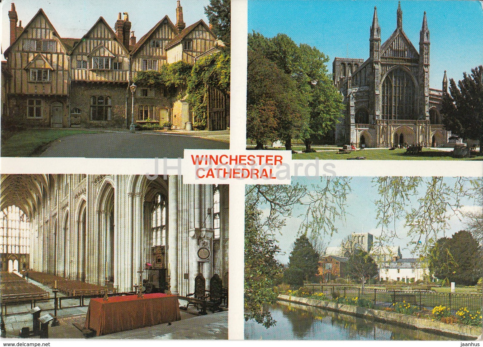 Winchester Cathedral - Cheyney Coyurt - multiview - 1987 - United Kingdom - England - used - JH Postcards