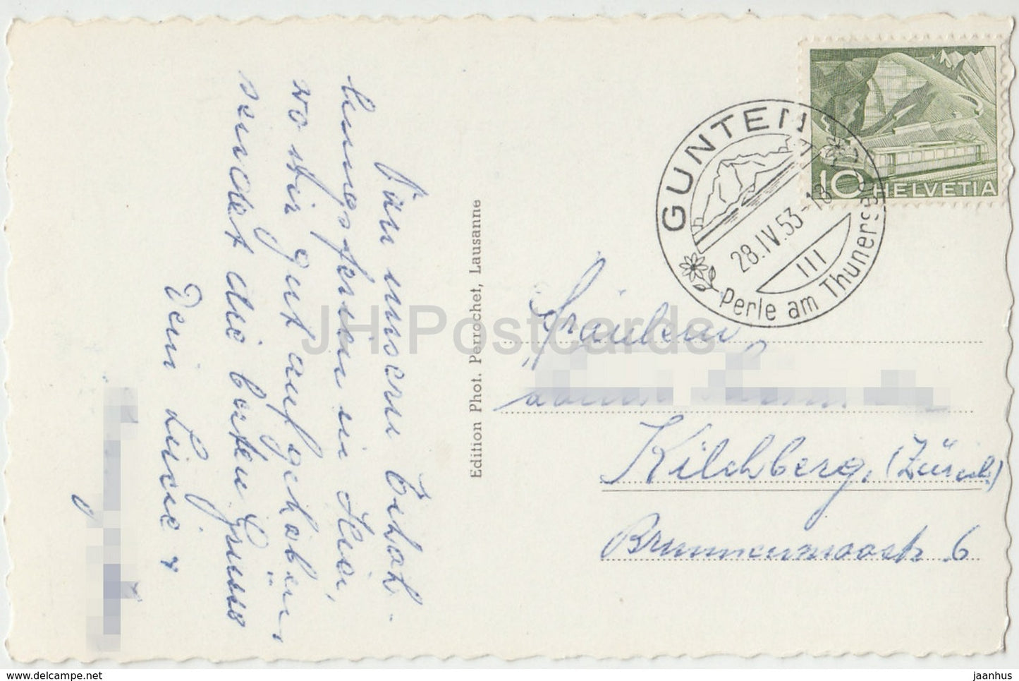 Gunten am Thunersee mit Niesen - 5174 - Switzerland - 1953 - used